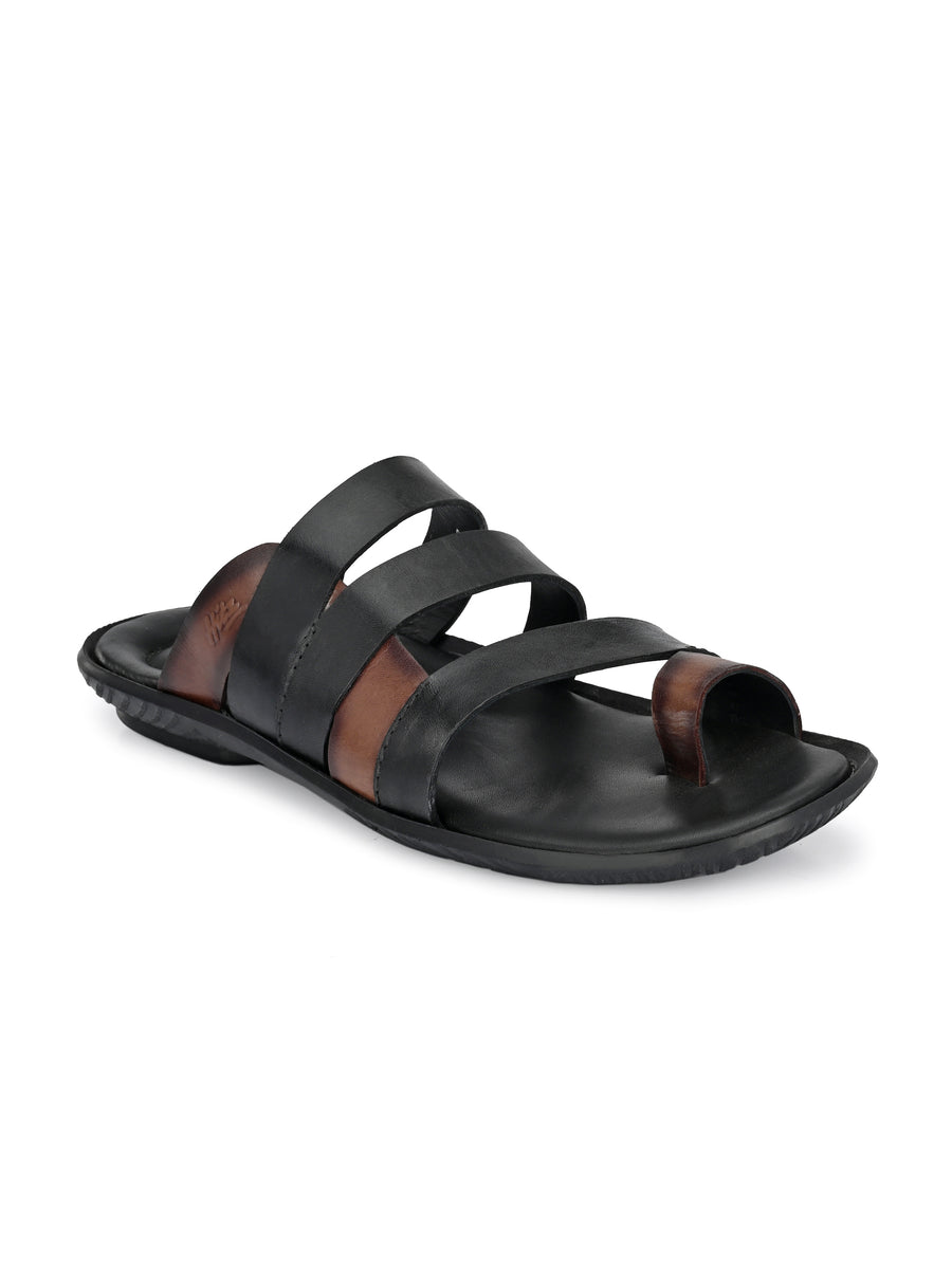 Black leather slippers discount womens