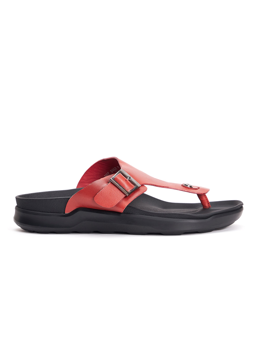 Hitz Men's Red Leather Open Toe Slippers – Hitz Shoes Online