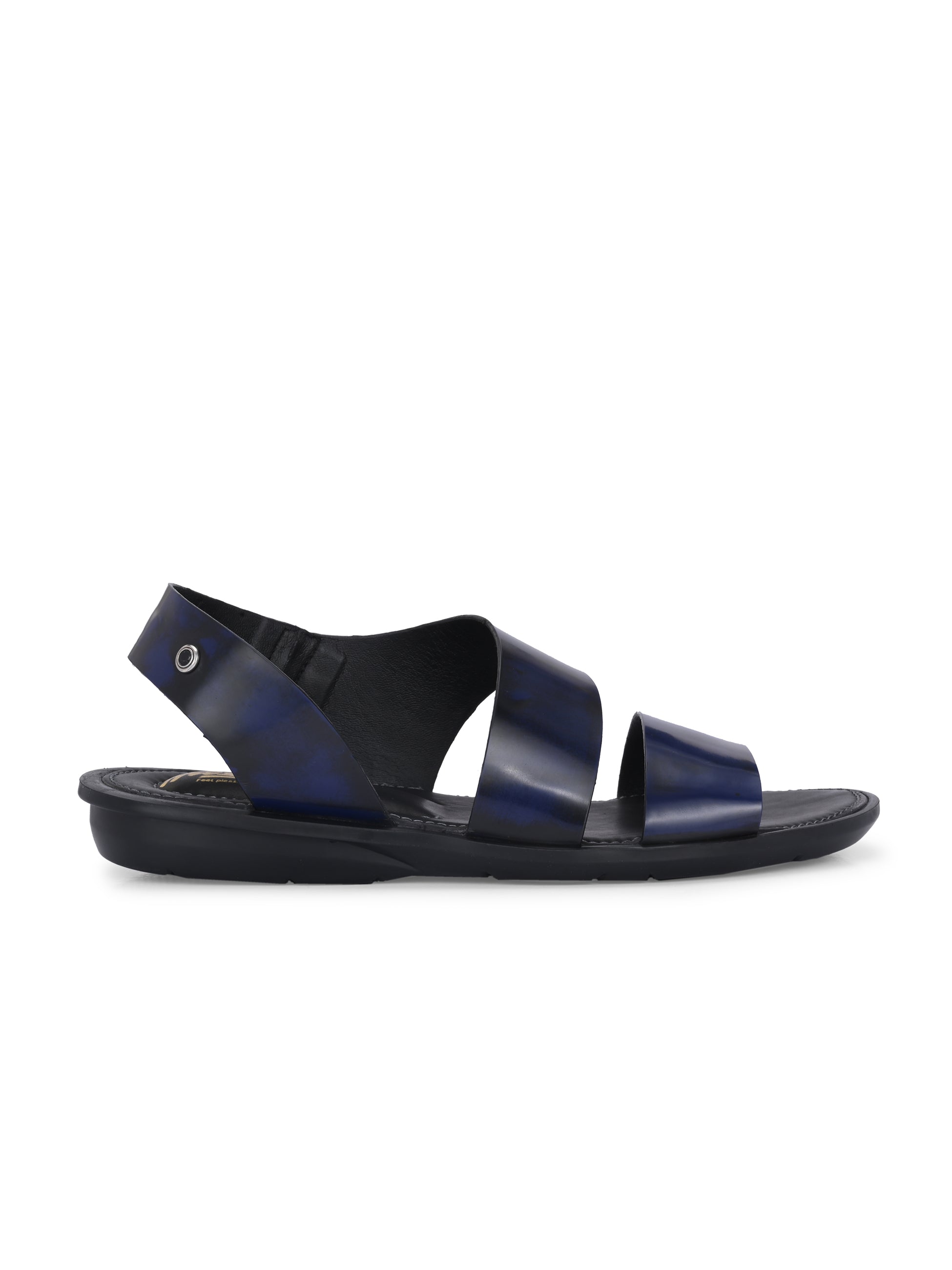 Hitz Blue Ras Hitz Men's Blue Leather Casual Daily Wear Slipper – Hitz Shoes Online