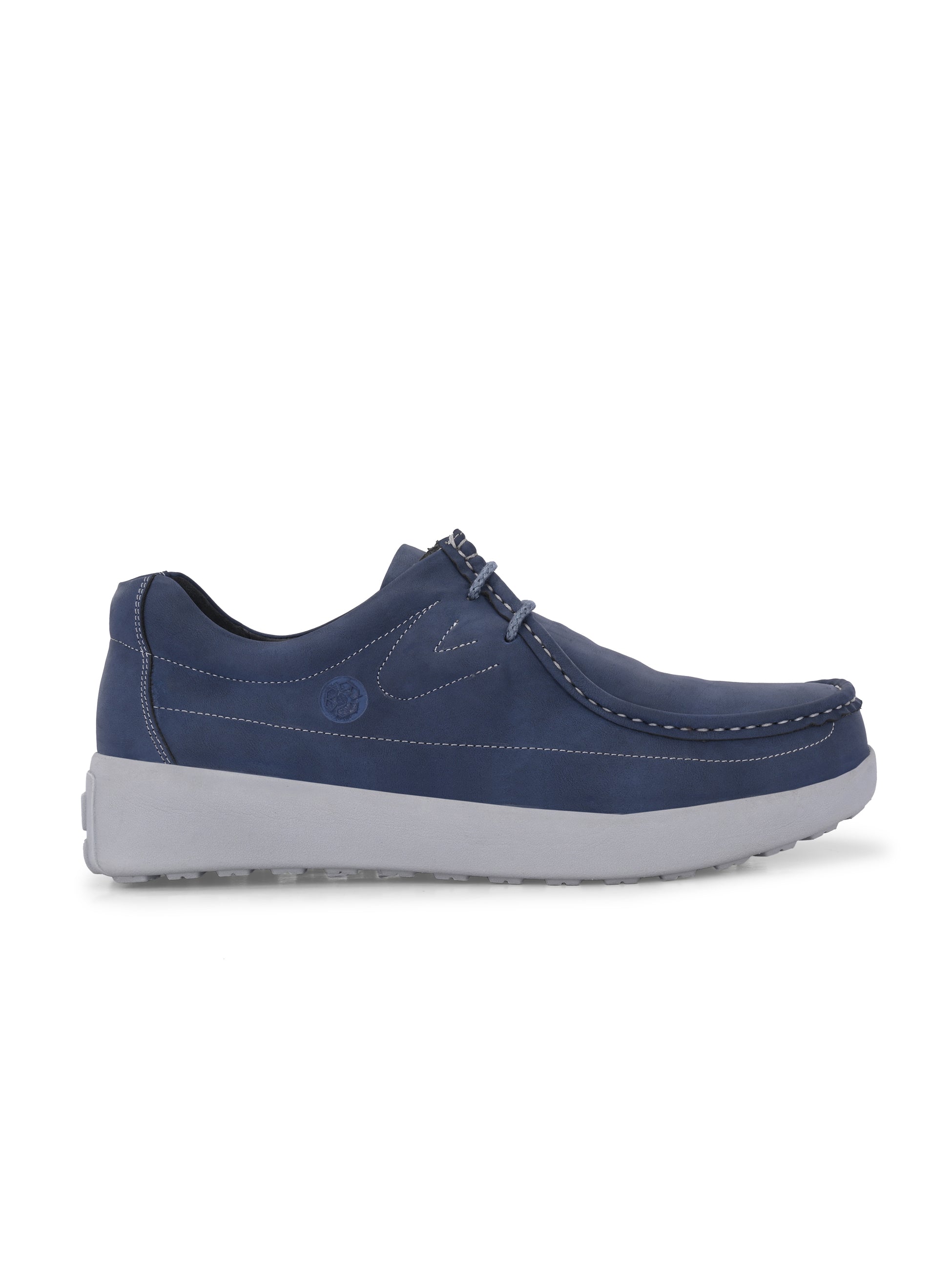 Hitz Blue Ras HITZ Men's Blue Leather Casual Lace Up Shoes – Hitz Shoes Online