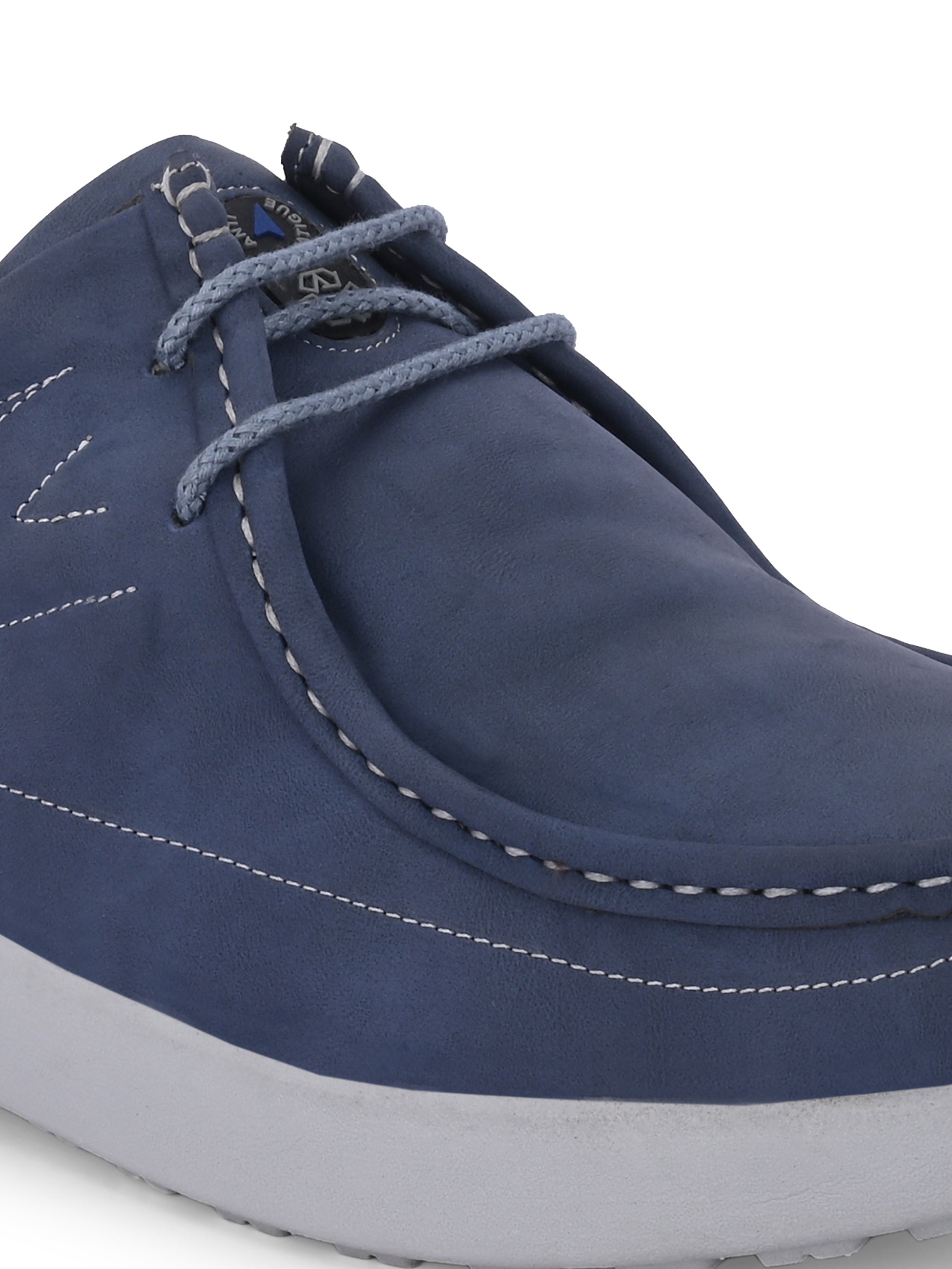 Hitz Blue Ras HITZ Men's Blue Leather Casual Lace Up Shoes – Hitz Shoes Online