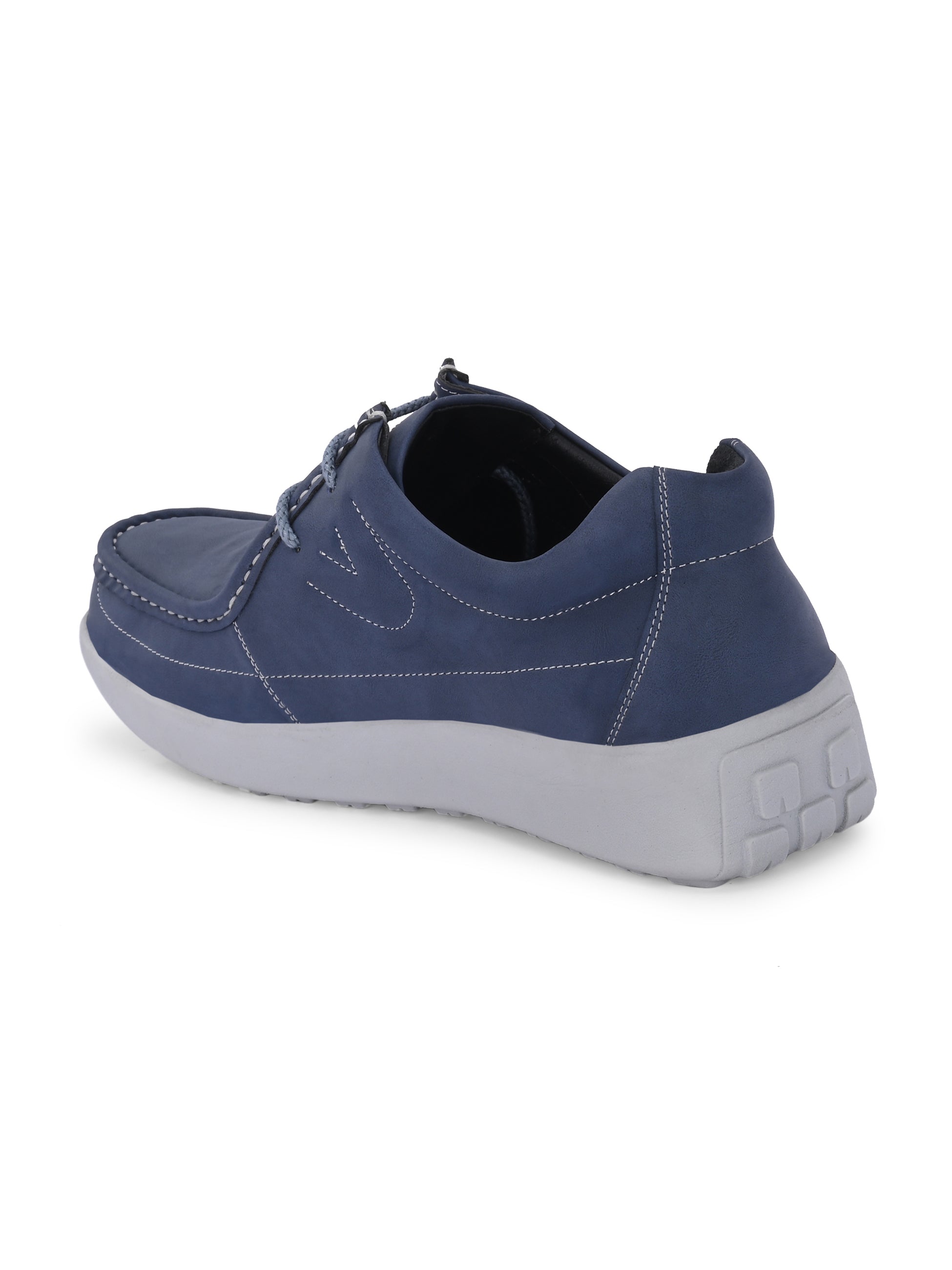 Hitz Blue Ras HITZ Men's Blue Leather Casual Lace Up Shoes – Hitz Shoes Online