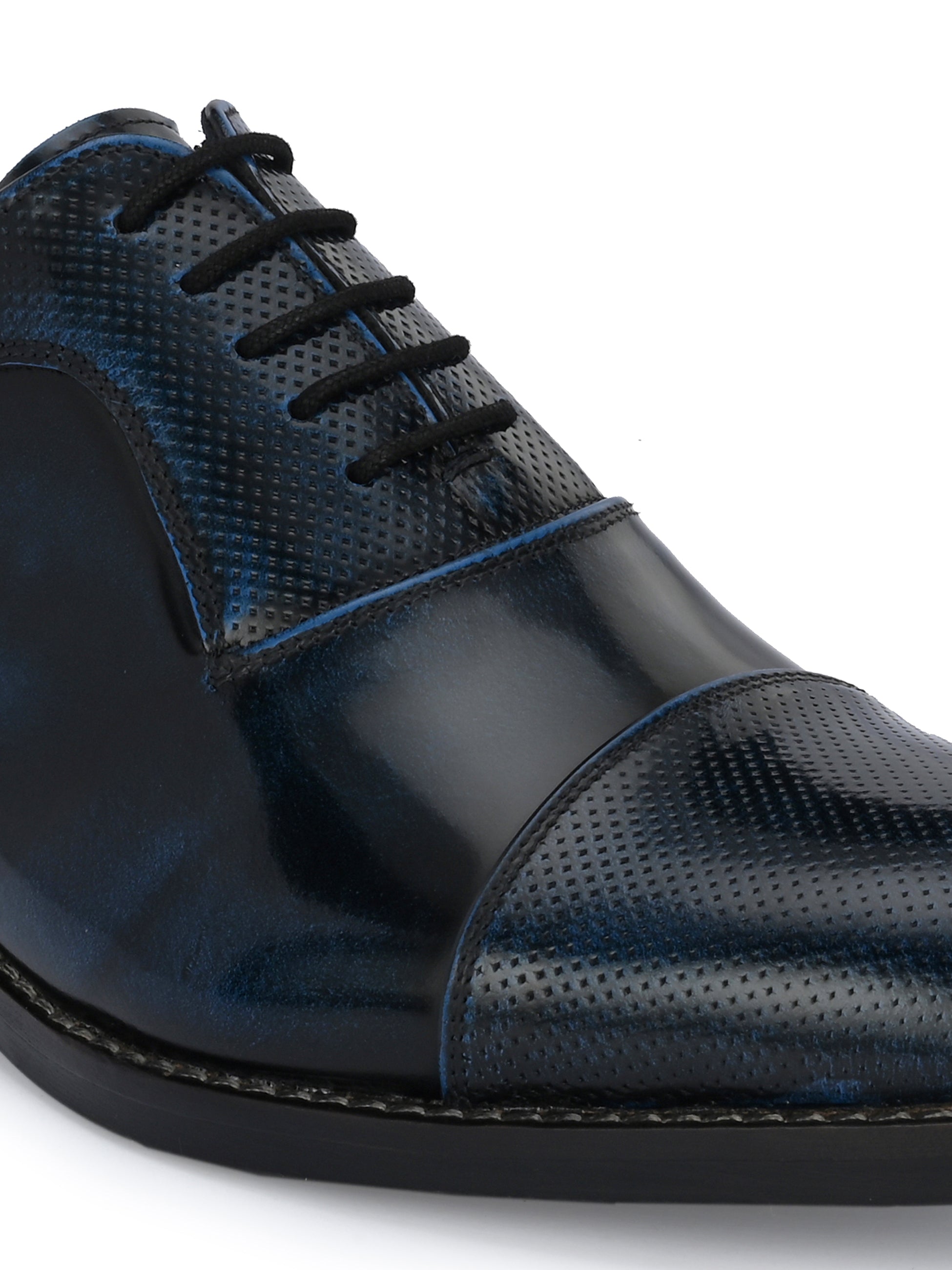 Hitz Blue Ras Hitz Men's Blue Leather Lace-up Party Wear Shoes – Hitz Shoes Online