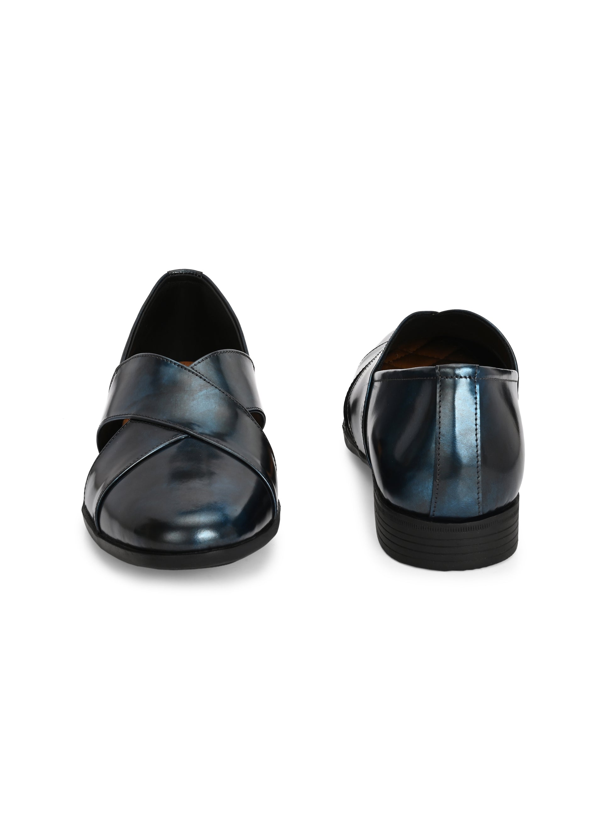 Hitz Blue Ras Hitz Men's Blue Patent Leather Ethnic Shoes – Hitz Shoes Online