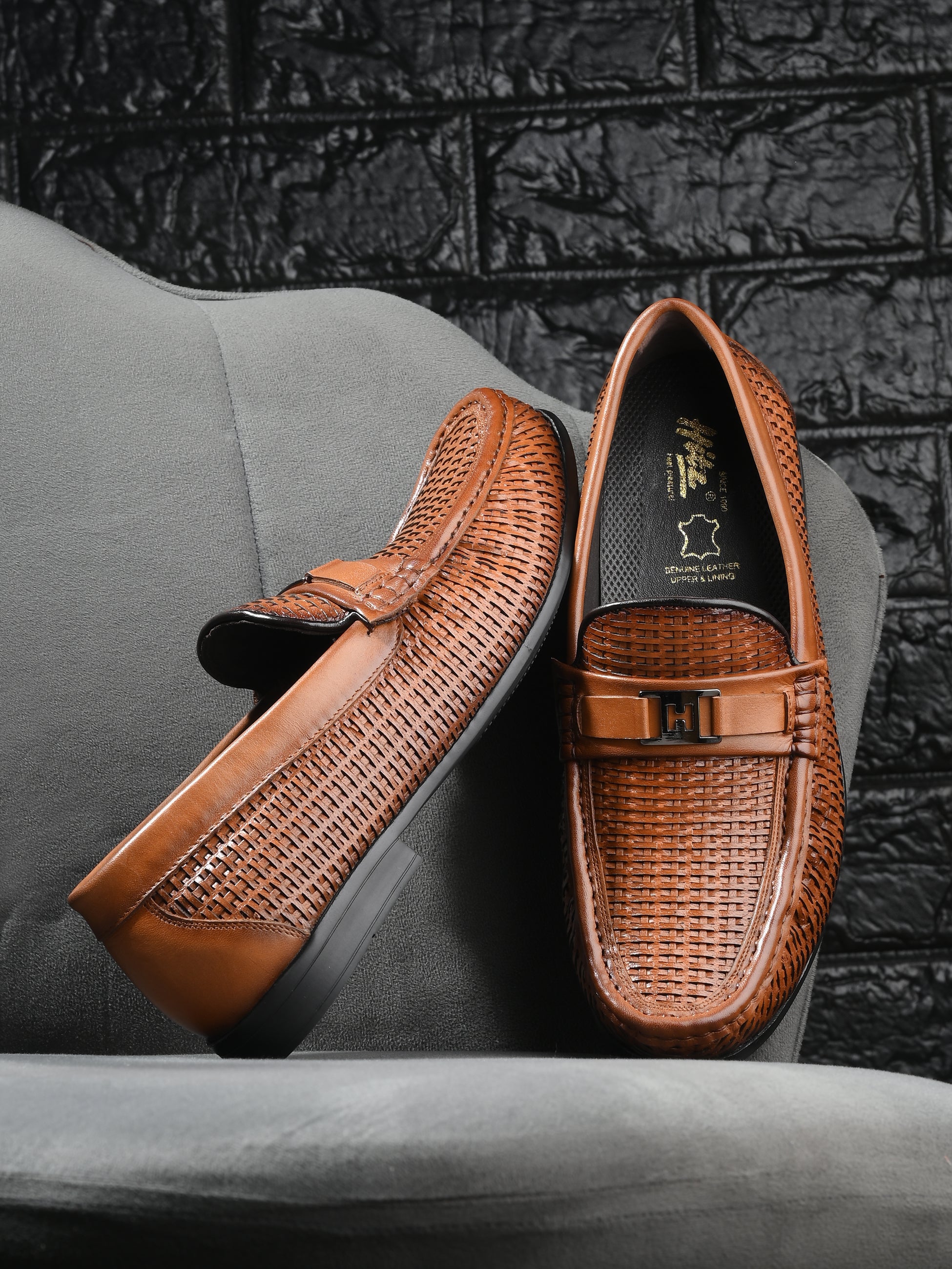 Hitz Men's Tan Leather Casual Loafers – Hitz Shoes Online