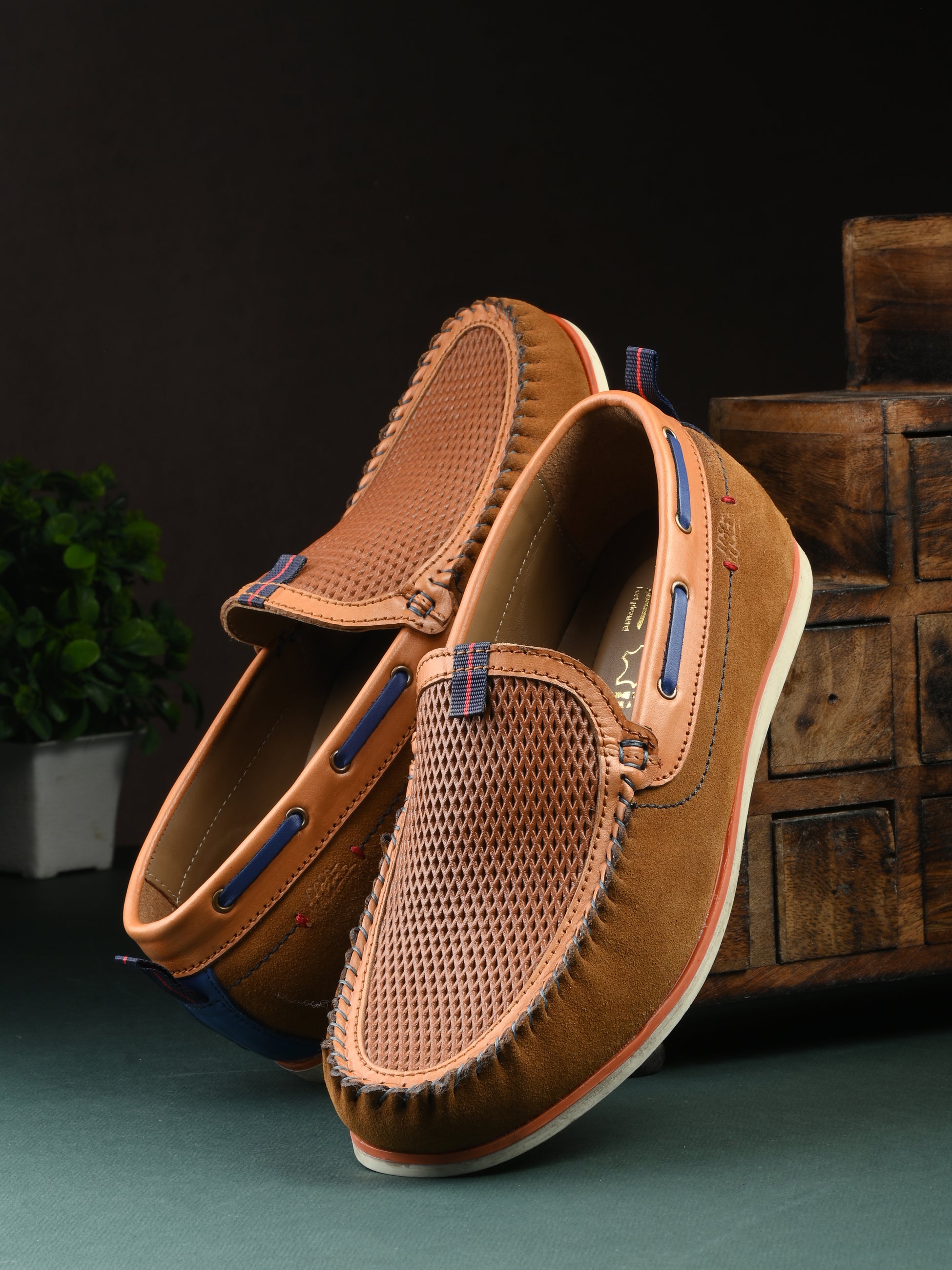 Hitz Men's Tan Leather Moccasins Loafers – Hitz Shoes Online