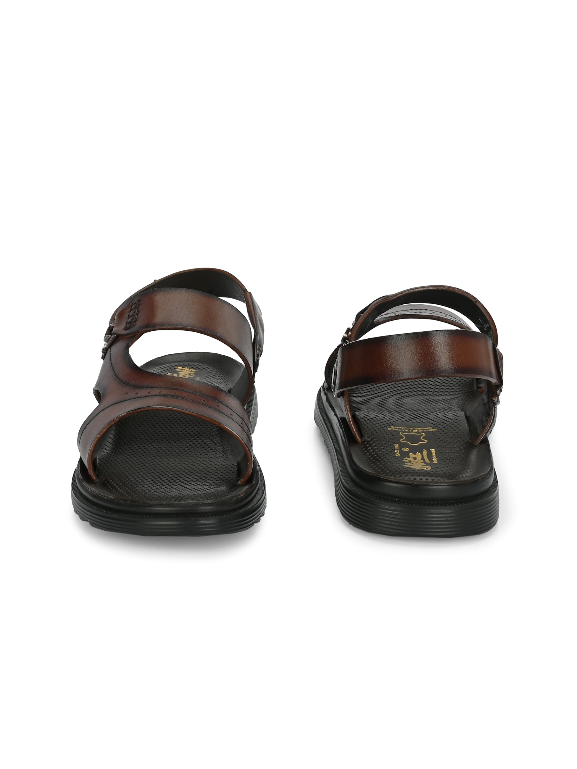 Hitz Men's Black Leather Open Toe Slippers – Hitz Shoes Online