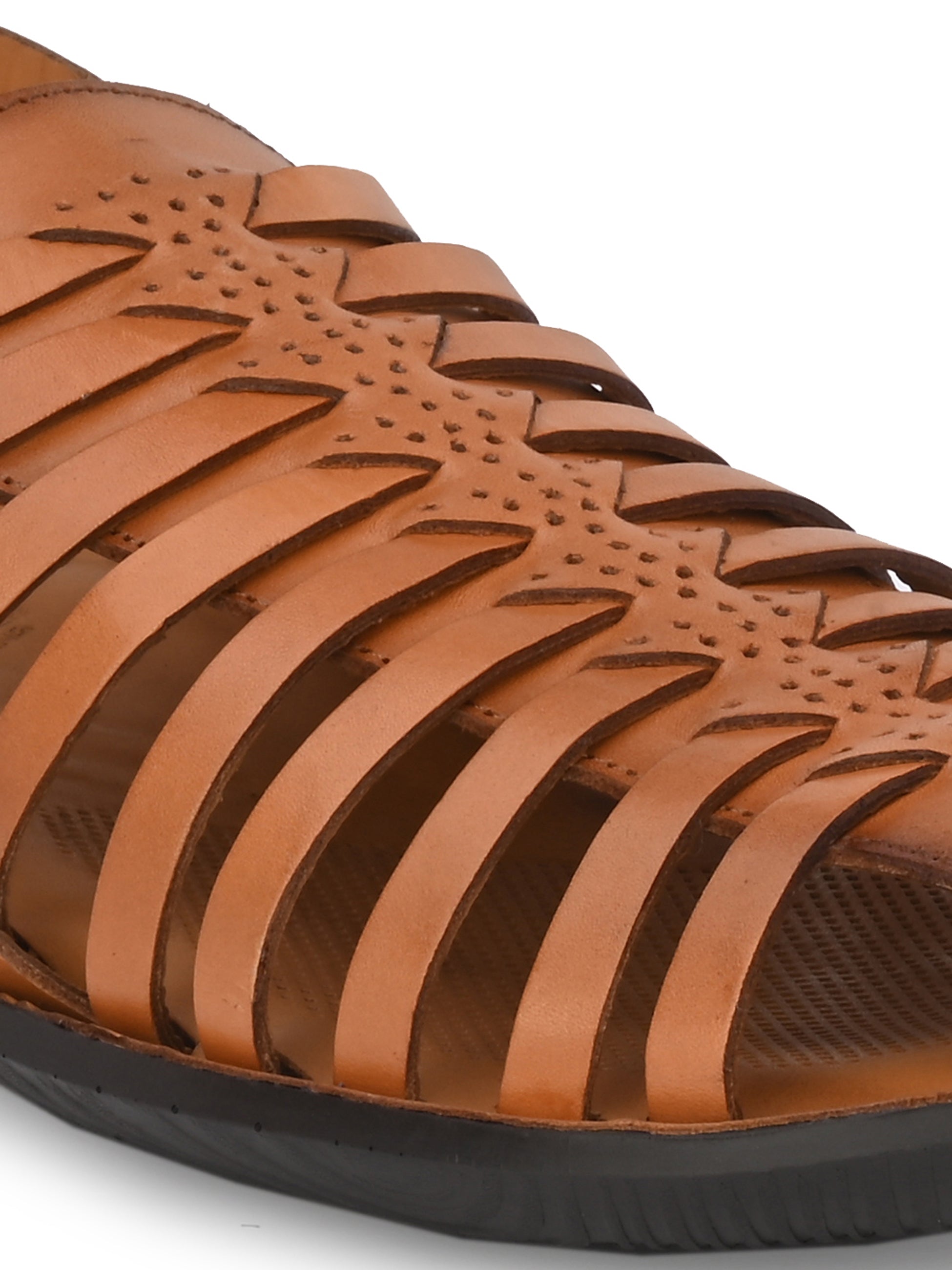 Tan Sandals Woven Leather Sandals Mens Hitz Men's Tan Leather Slip