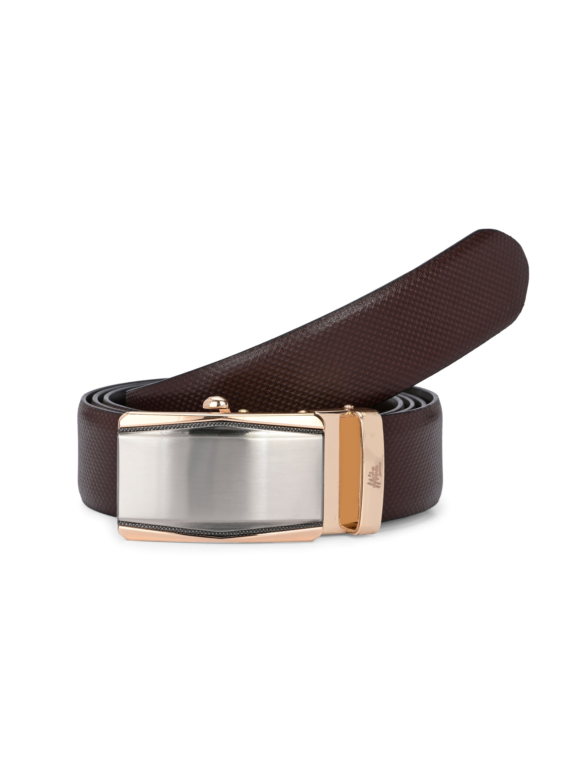AL_9115_B_G-BROWN Leather Belt For Men's - Main Image