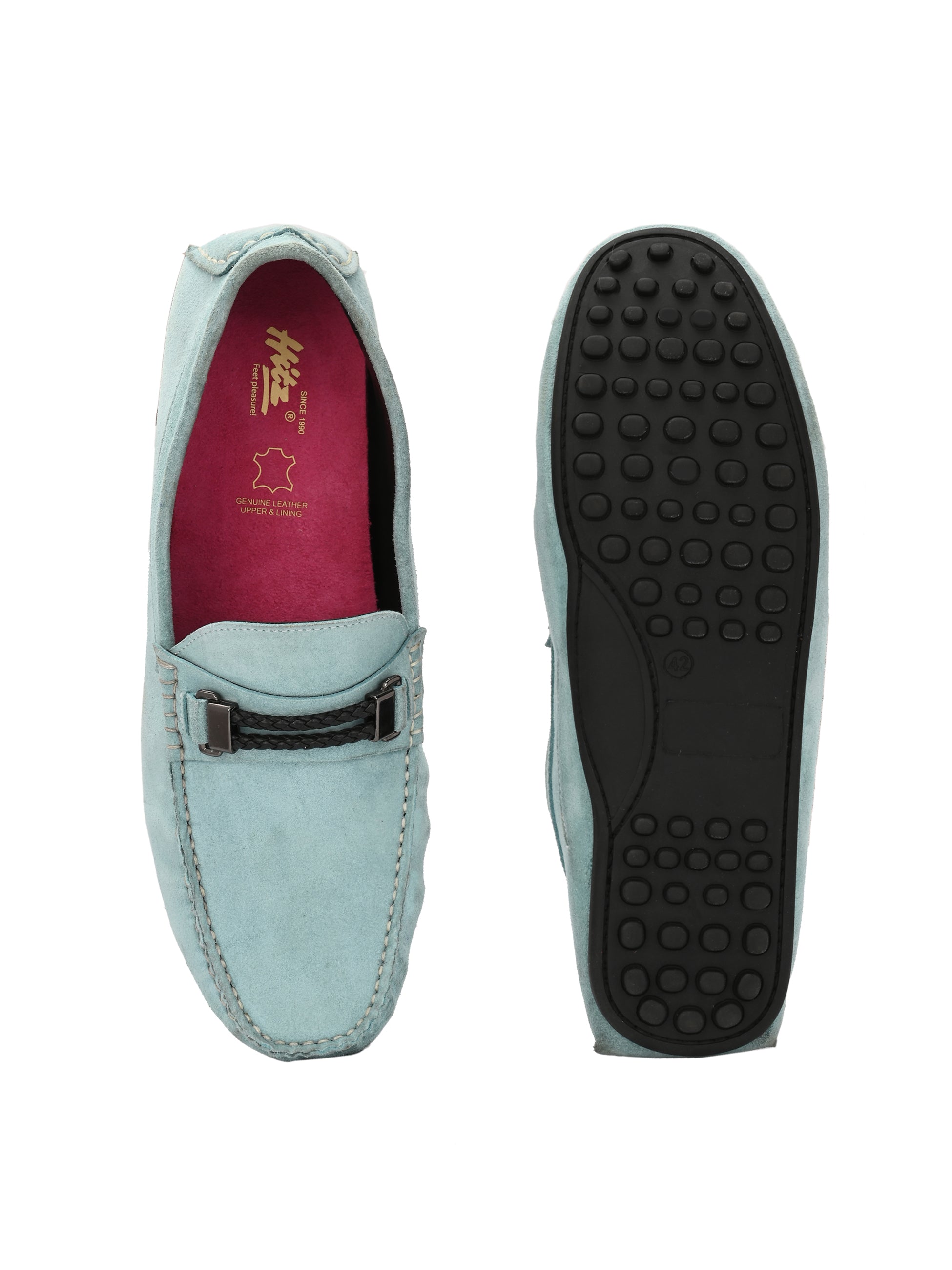 Hitz Blue Ras Hitz Men's Blue Leather Casual Loafers – Hitz Shoes Online