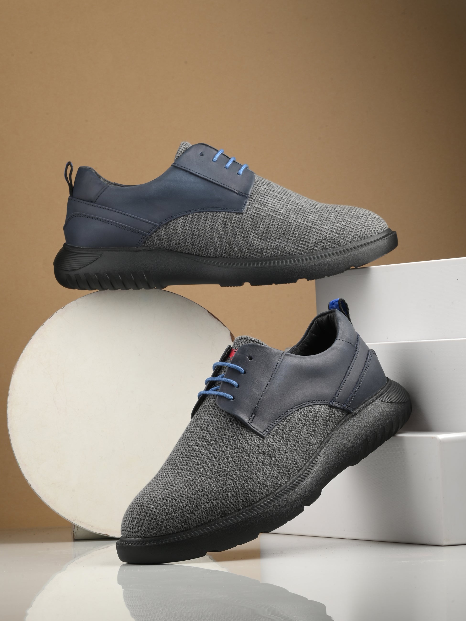 Hitz Men's Blue Casual Lace Up Shoes - Main Image