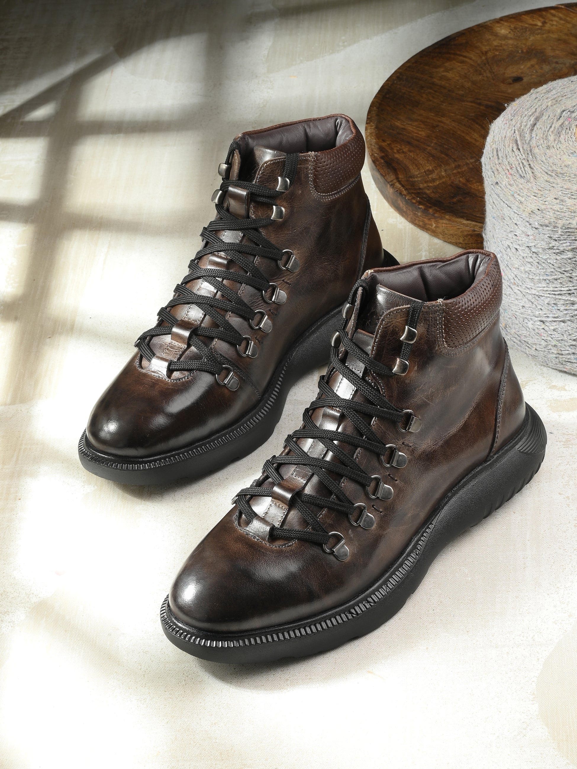 Hitz Men's Coco Leather Casual Lace Up Boots – Hitz Shoes Online