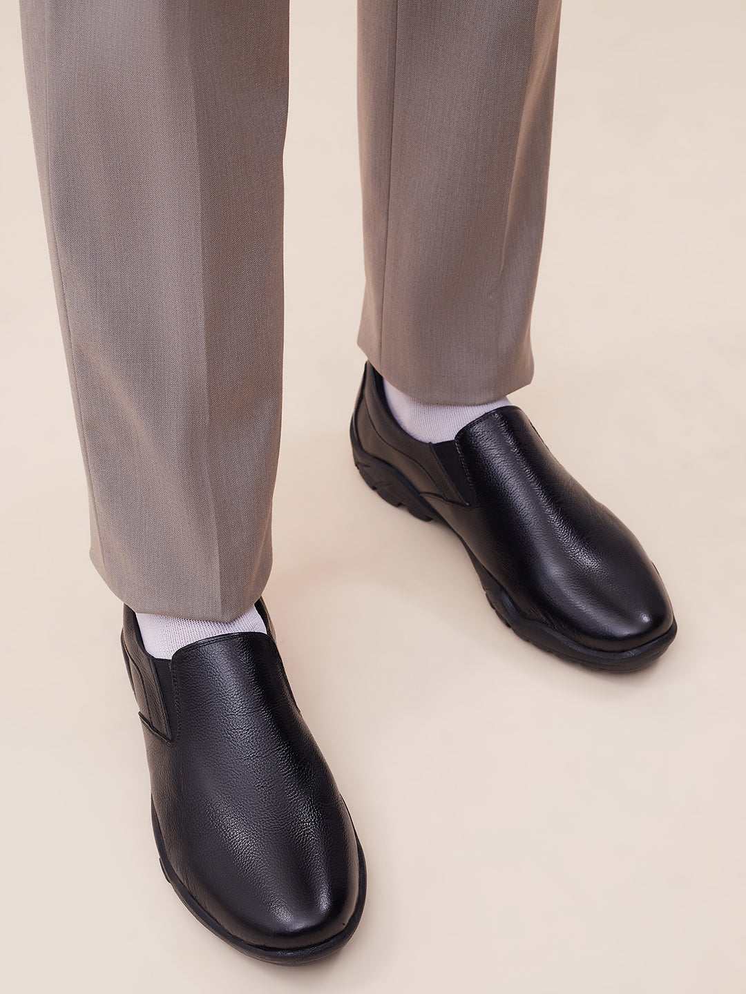 Leather Shoes World Of Shoes Online Hitz Men's Black Leather Slip