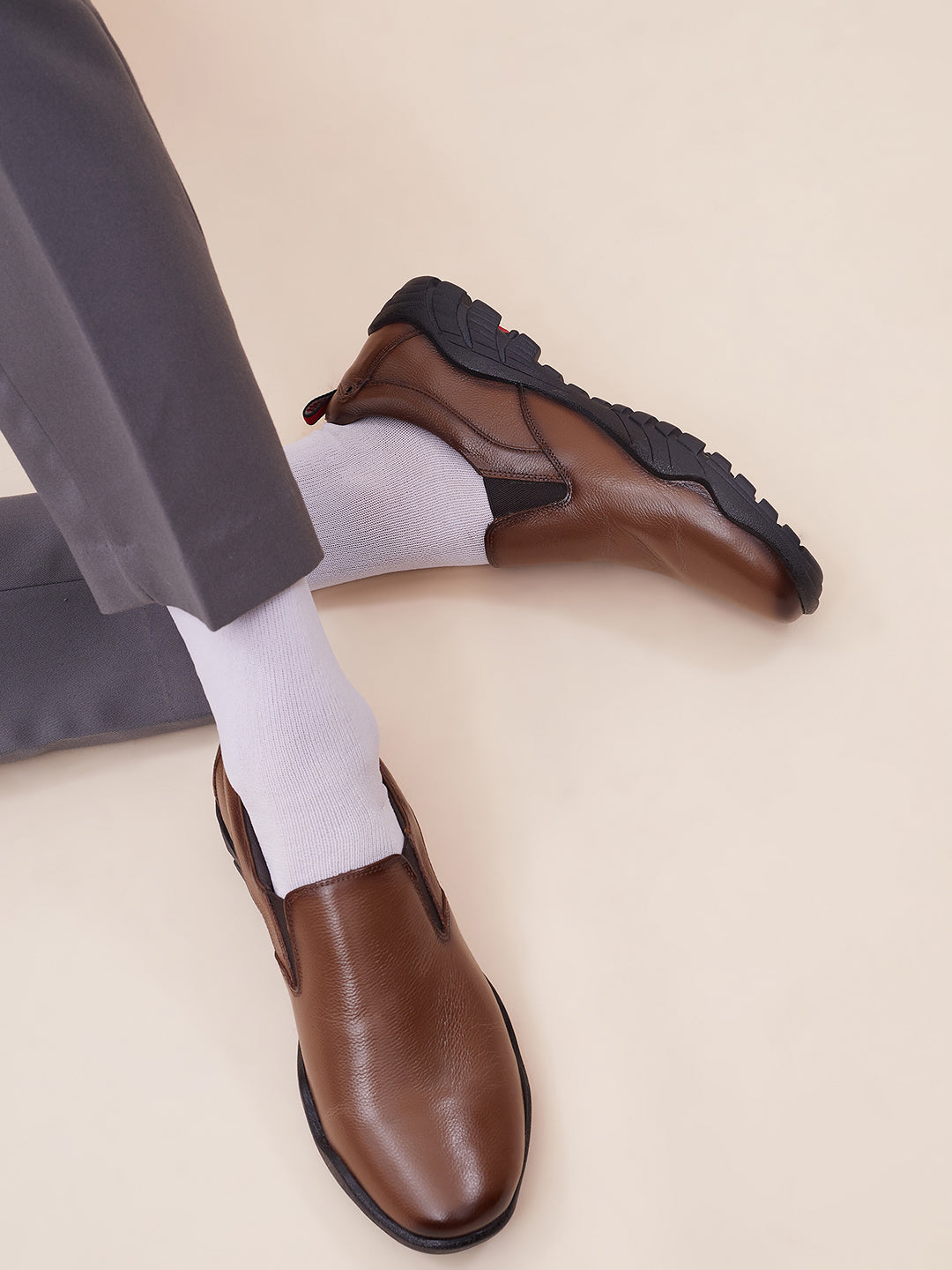 Hitz Men's Tan Leather Slip-On Formal Shoes – Hitz Shoes Online