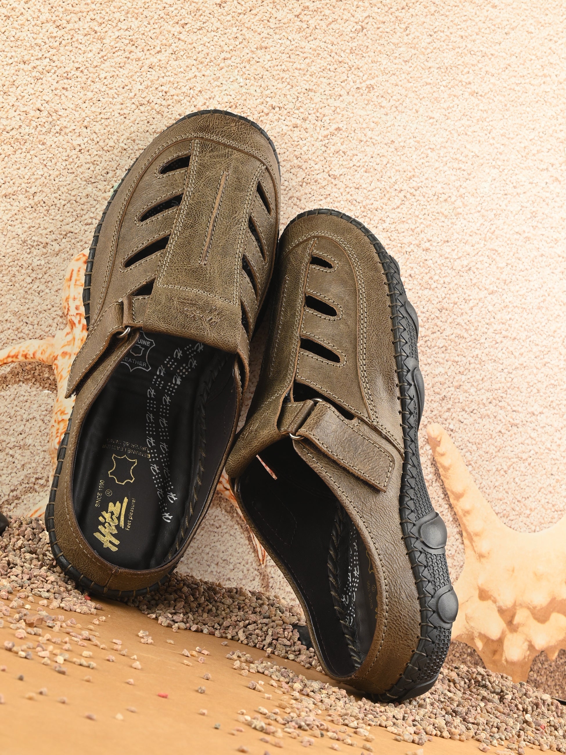 Leather Sandals Woodland Sandals For Men's Below 1000