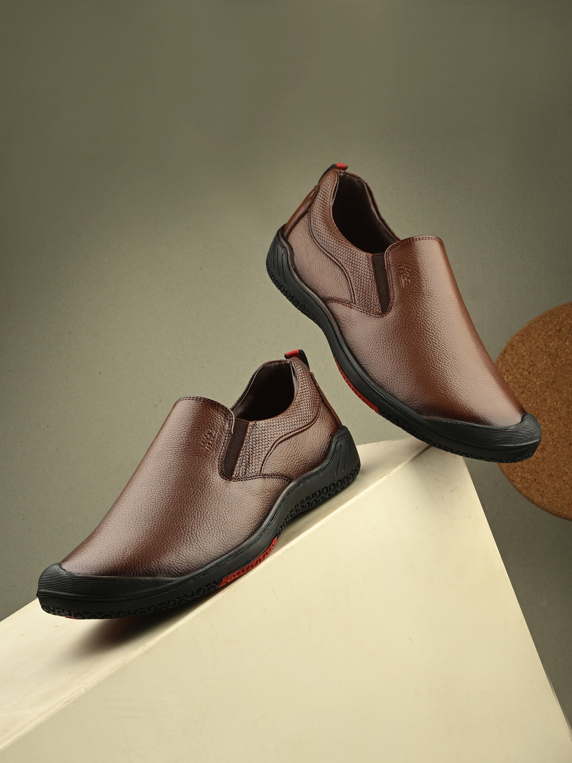 Hitz Men's Tan Leather Formal Slip On shoes Hitz Shoes Online Hitz Men's Tan Leather Formal Slip On shoes Hitz Shoes Online