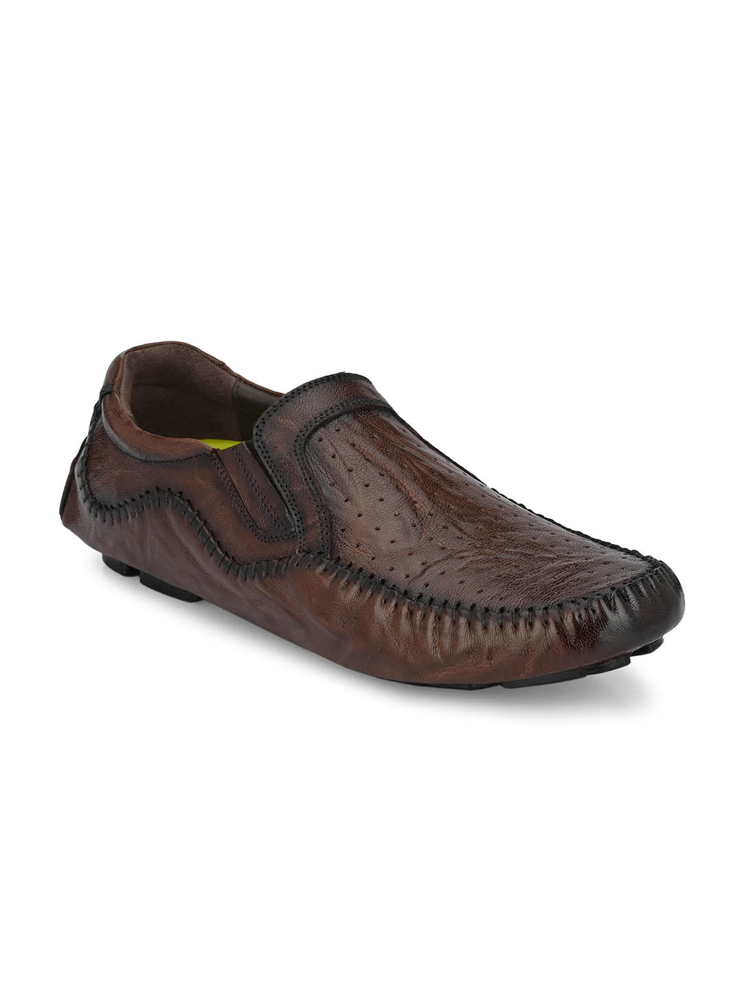 Hitz Men's Brown Leather Slip On Loafer Shoes – Hitz Shoes Online