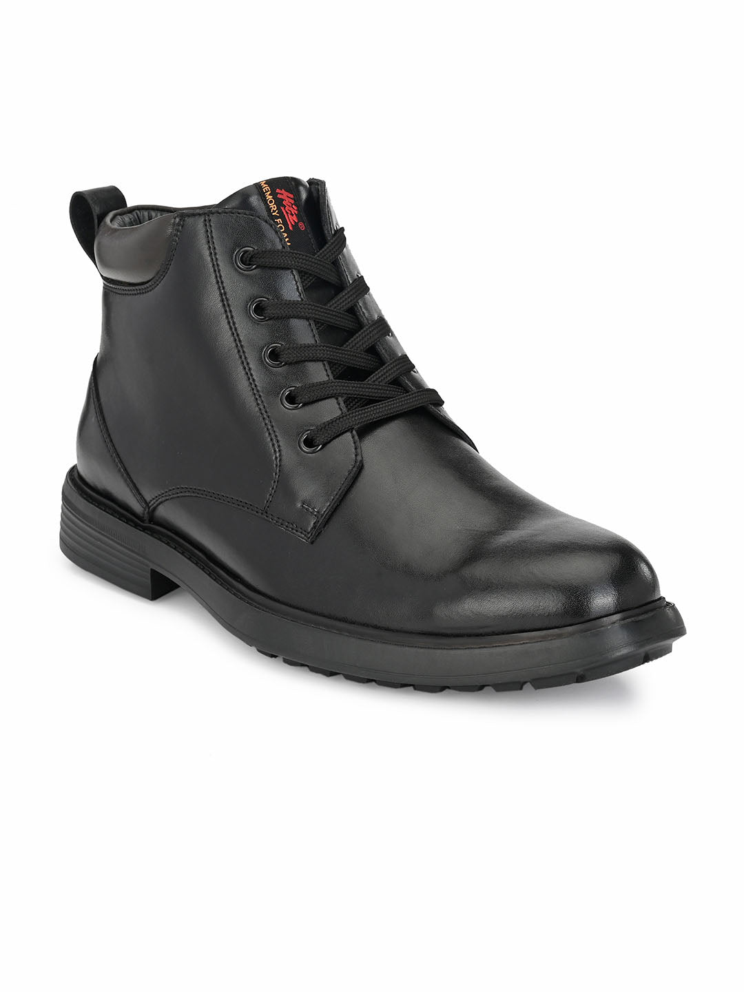Lace Up Formal Leather Boots For Men HITZ402 Men's Black Leather